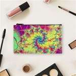 Fractal Spiral Abstract Background Cosmetic Bag (Small) Front