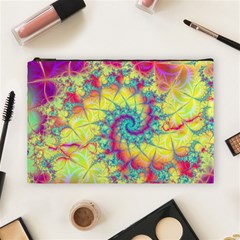 Fractal Spiral Abstract Background Cosmetic Bag (Large)