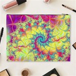 Fractal Spiral Abstract Background Cosmetic Bag (XL) Back