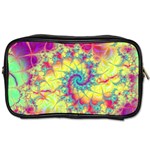 Fractal Spiral Abstract Background Toiletries Bag (One Side) Front