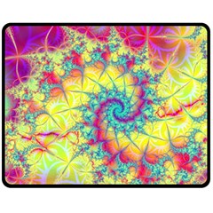 Fractal Spiral Abstract Background Fleece Blanket (Medium)