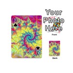 Fractal Spiral Abstract Background Playing Cards 54 Designs (Mini) Front - Spade3