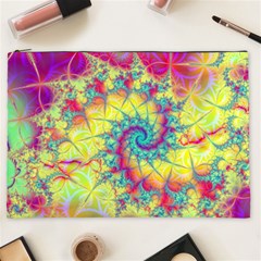 Fractal Spiral Abstract Background Cosmetic Bag (XXL)