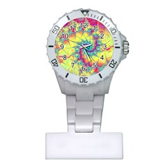 Fractal Spiral Abstract Background Plastic Nurses Watch