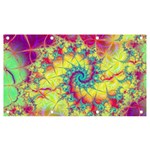 Fractal Spiral Abstract Background Banner and Sign 7  x 4  Front