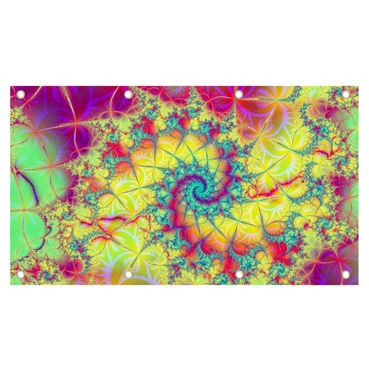 Fractal Spiral Abstract Background Banner and Sign 7  x 4 