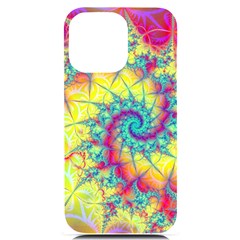 Fractal Spiral Abstract Background iPhone 14 Pro Max Black UV Print Case