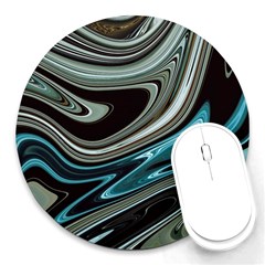 Abstract Waves Background Wallpaper Round Mousepad by Ravend