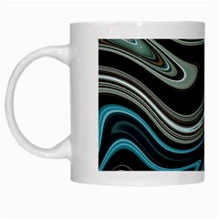 Abstract Waves Background Wallpaper White Mug by Ravend