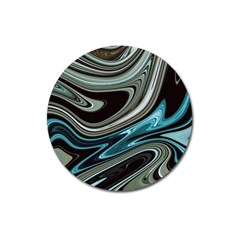 Abstract Waves Background Wallpaper Magnet 3  (round) by Ravend