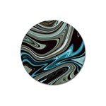 Abstract Waves Background Wallpaper Magnet 3  (Round) Front