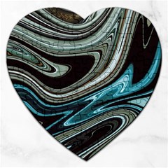 Abstract Waves Background Wallpaper Jigsaw Puzzle (heart) by Ravend