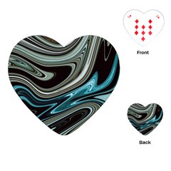 Abstract Waves Background Wallpaper Playing Cards Single Design (heart)