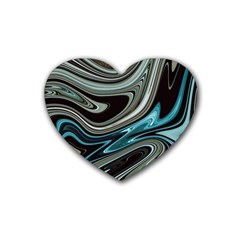 Abstract Waves Background Wallpaper Rubber Coaster (heart) by Ravend