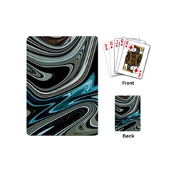 Abstract Waves Background Wallpaper Playing Cards Single Design (mini)