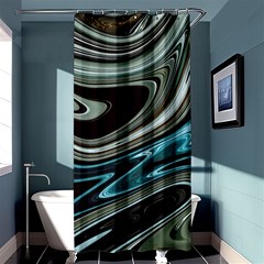 Abstract Waves Background Wallpaper Shower Curtain 36  X 72  (stall)  by Ravend