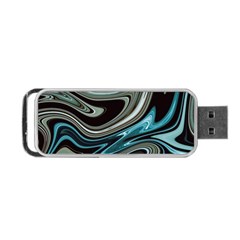 Abstract Waves Background Wallpaper Portable Usb Flash (two Sides) by Ravend