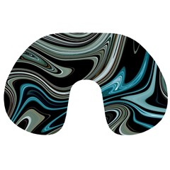 Abstract Waves Background Wallpaper Travel Neck Pillow by Ravend