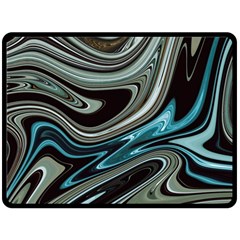 Abstract Waves Background Wallpaper Two Sides Fleece Blanket (large) by Ravend