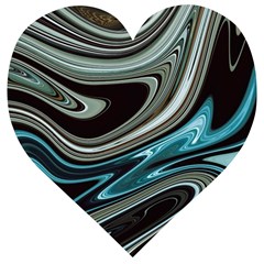 Abstract Waves Background Wallpaper Wooden Puzzle Heart by Ravend