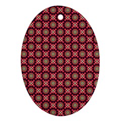 Kaleidoscope Seamless Pattern Oval Ornament (two Sides)