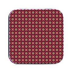 Kaleidoscope Seamless Pattern Square Metal Box (black)