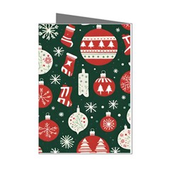 Christmas Decoration Winter Xmas Mini Greeting Cards (pkg Of 8) by Vaneshop