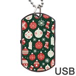 Christmas Decoration Winter Xmas Dog Tag USB Flash (One Side) Front