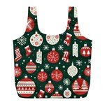 Christmas Decoration Winter Xmas Full Print Recycle Bag (L) Back