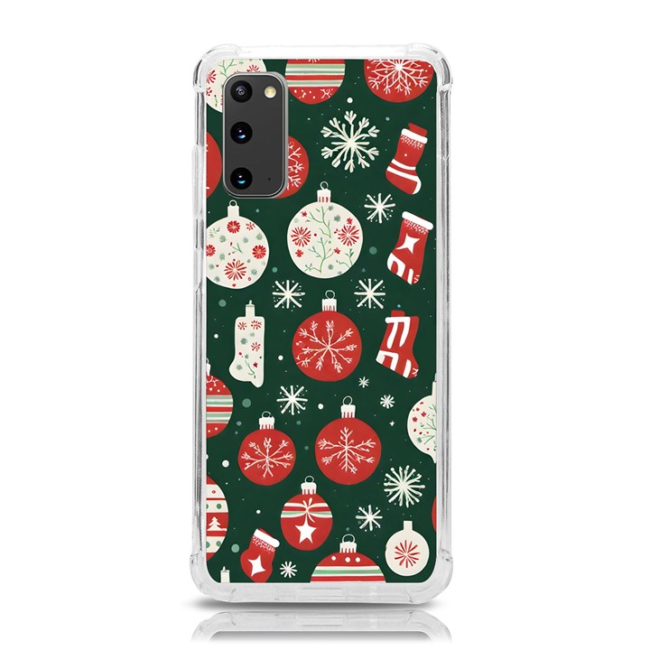 Christmas Decoration Winter Xmas Samsung Galaxy S20 6.2 Inch TPU UV Case