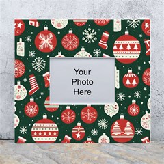 Christmas Decoration Winter Xmas White Wall Photo Frame 5  X 7  by Vaneshop