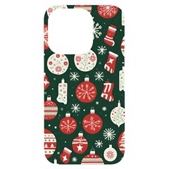 Christmas Decoration Winter Xmas Iphone 14 Pro Black Uv Print Case by Vaneshop