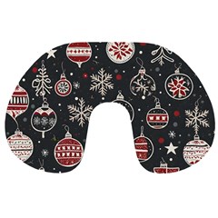 Christmas Winter Xmas Travel Neck Pillow by Vaneshop