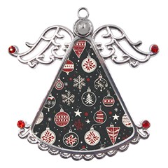 Christmas Winter Xmas Metal Angel With Crystal Ornament by Vaneshop