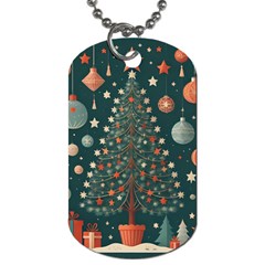 Tree Christmas Dog Tag (two Sides) by Vaneshop