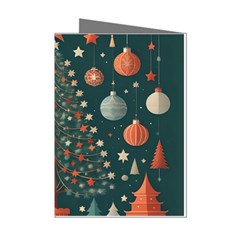 Tree Christmas Mini Greeting Cards (pkg Of 8) by Vaneshop