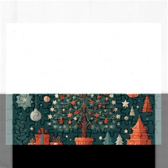 Tree Christmas Rectangular Jigsaw Puzzl by Vaneshop