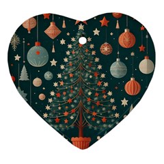 Tree Christmas Heart Ornament (two Sides) by Vaneshop