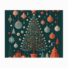 Tree Christmas Small Glasses Cloth (2 Sides) by Vaneshop