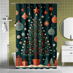 Tree Christmas Shower Curtain 48  X 72  (small)  by Vaneshop