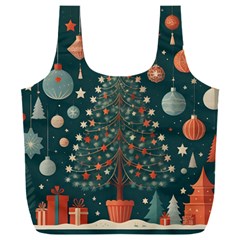 Tree Christmas Full Print Recycle Bag (xxl) by Vaneshop