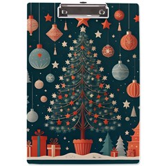 Tree Christmas A4 Acrylic Clipboard by Vaneshop