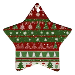 Christmas Decoration Winter Xmas Pattern Ornament (star) by Vaneshop