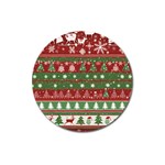 Christmas Decoration Winter Xmas Pattern Magnet 3  (Round) Front