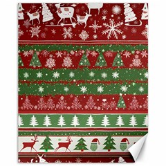 Christmas Decoration Winter Xmas Pattern Canvas 11  X 14  by Vaneshop