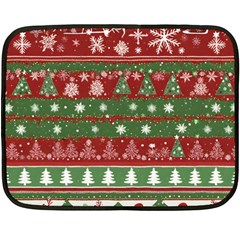 Christmas Decoration Winter Xmas Pattern Two Sides Fleece Blanket (mini) by Vaneshop