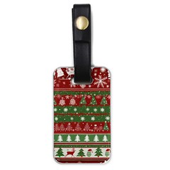 Christmas Decoration Winter Xmas Pattern Luggage Tag (one Side) by Vaneshop