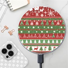 Christmas Decoration Winter Xmas Pattern Wireless Fast Charger(white) by Vaneshop