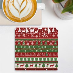 Christmas Decoration Winter Xmas Pattern Uv Print Square Tile Coaster  by Vaneshop