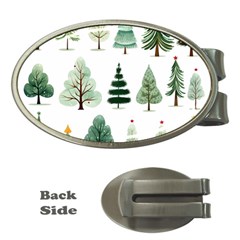 Christmas Trees Money Clips (oval)  by Vaneshop